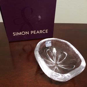 Simon Pearce sand dollar jewelry dish